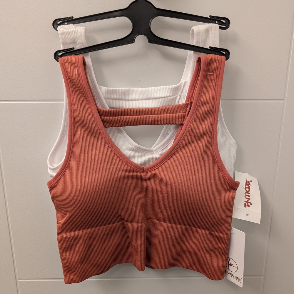 T.J.Maxx Rust and White Bras/Cropped Tanks